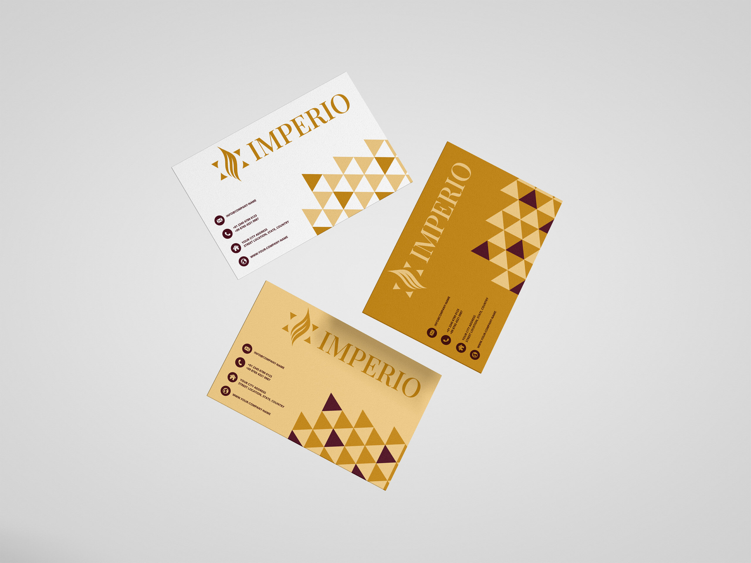Free Floating Business Card Mockup