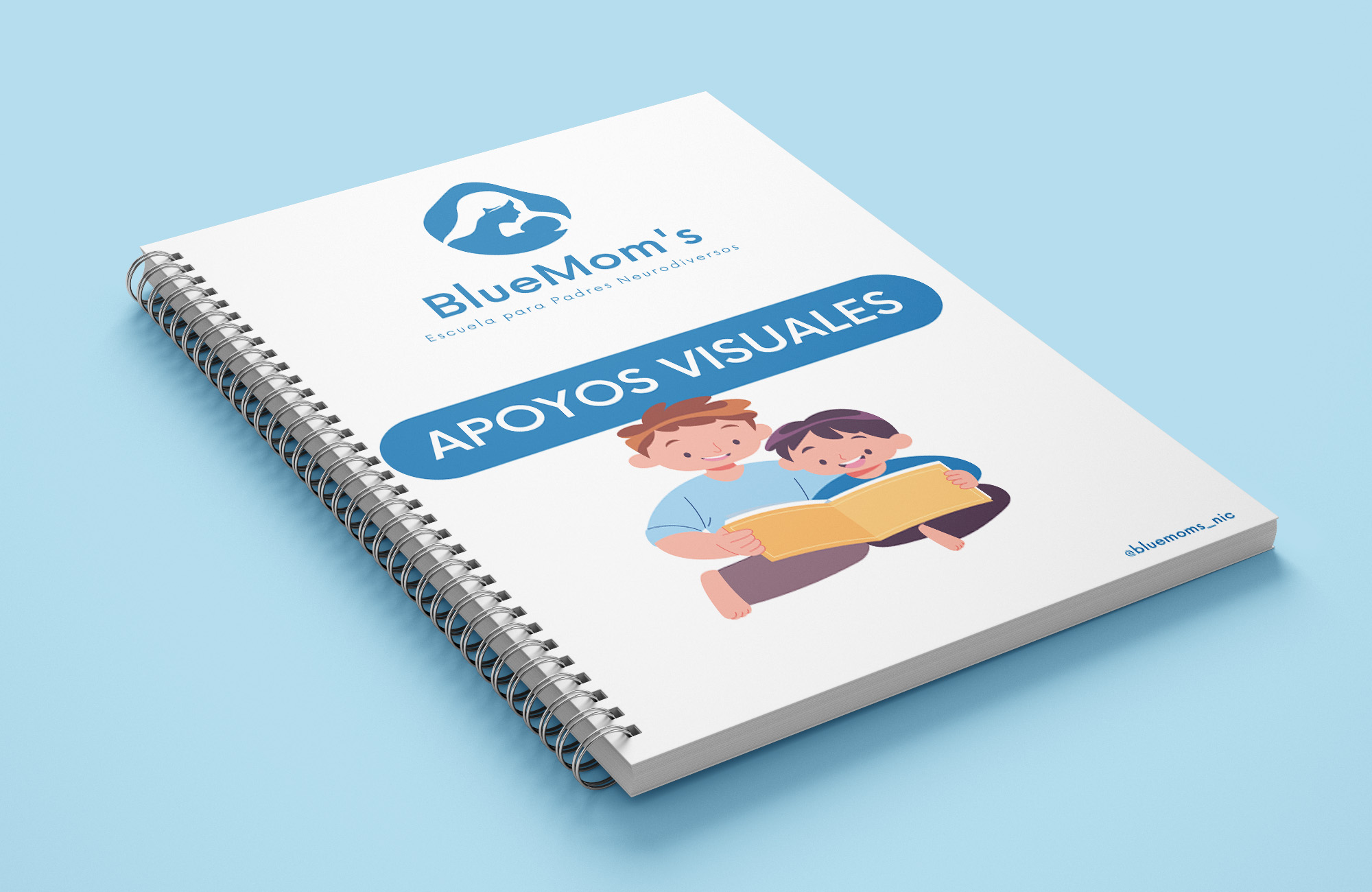 cuaderno bluemoms mockup